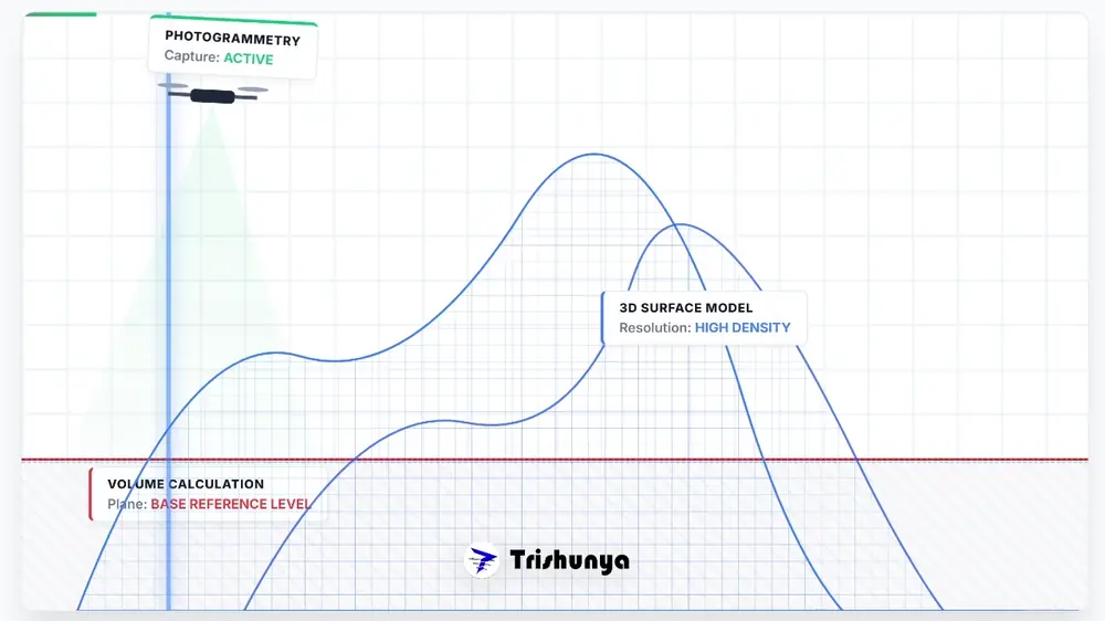 Drone Stockpile Volume Survey Mining