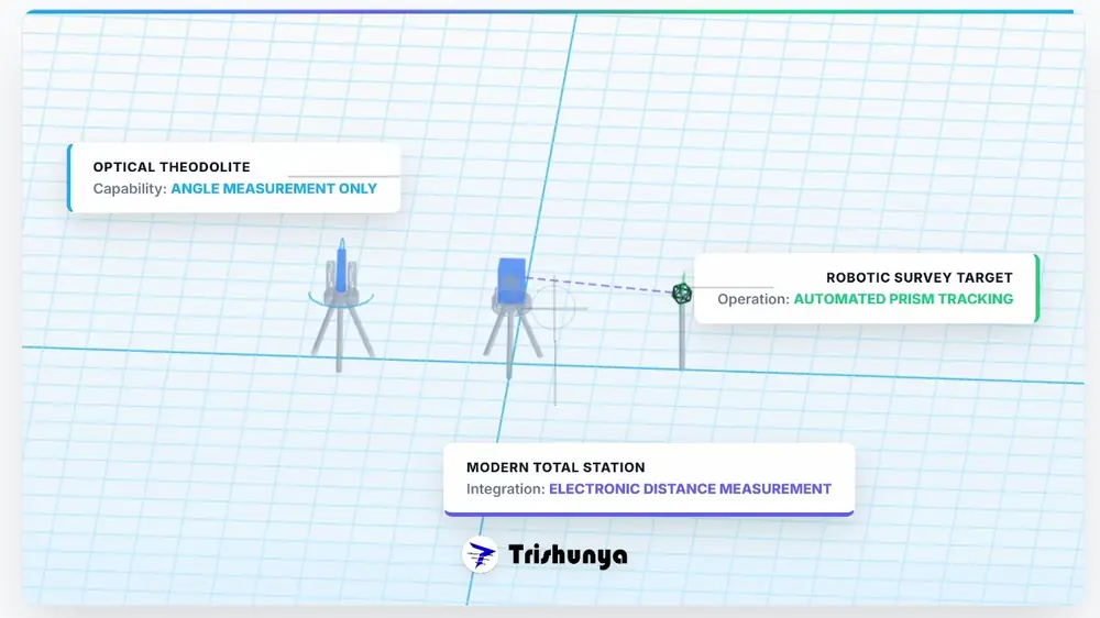 Modern Total Station Tripod Field