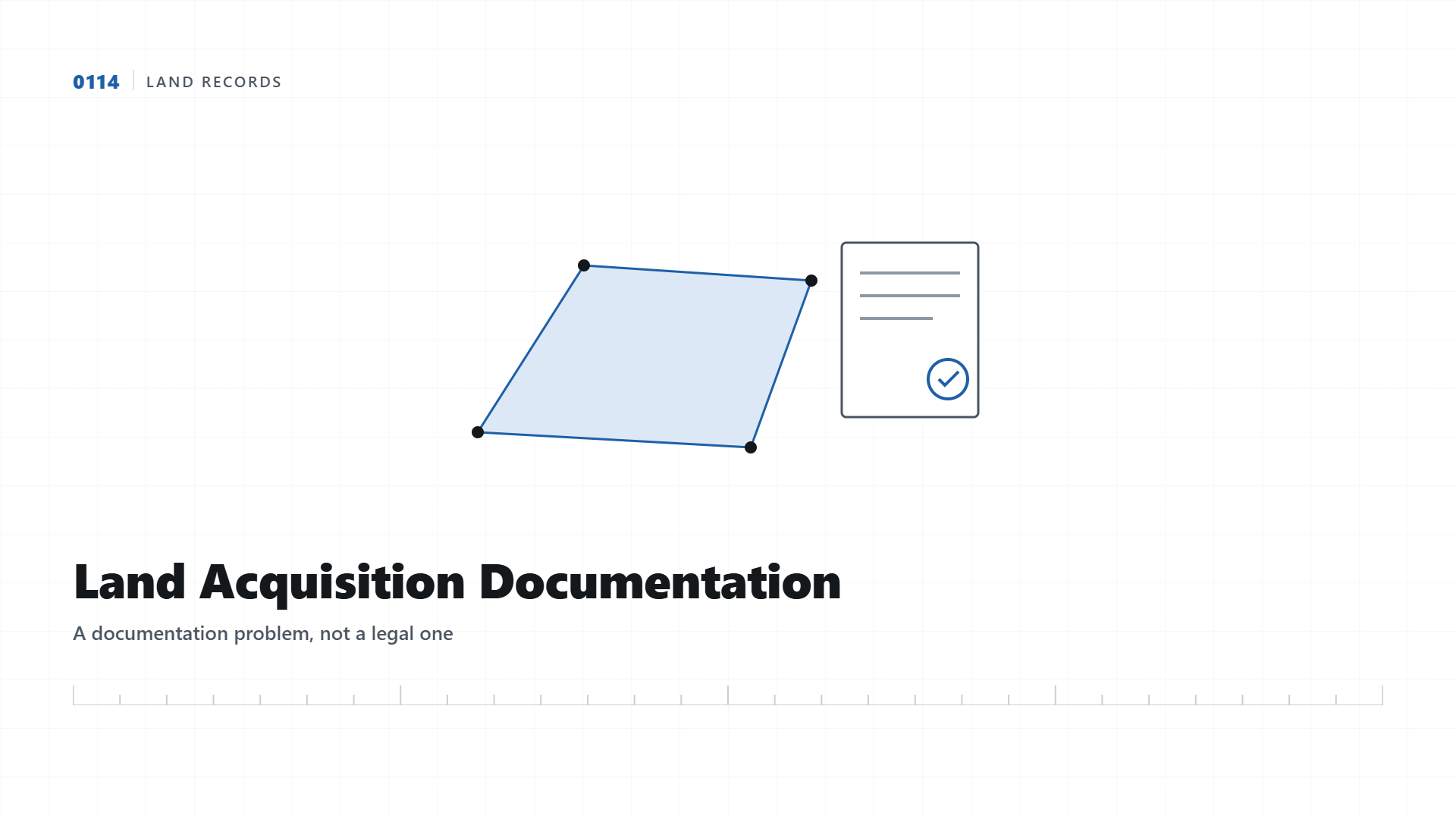 Land Acquisition Delays Are a Documentation Problem, Not a Legal One
