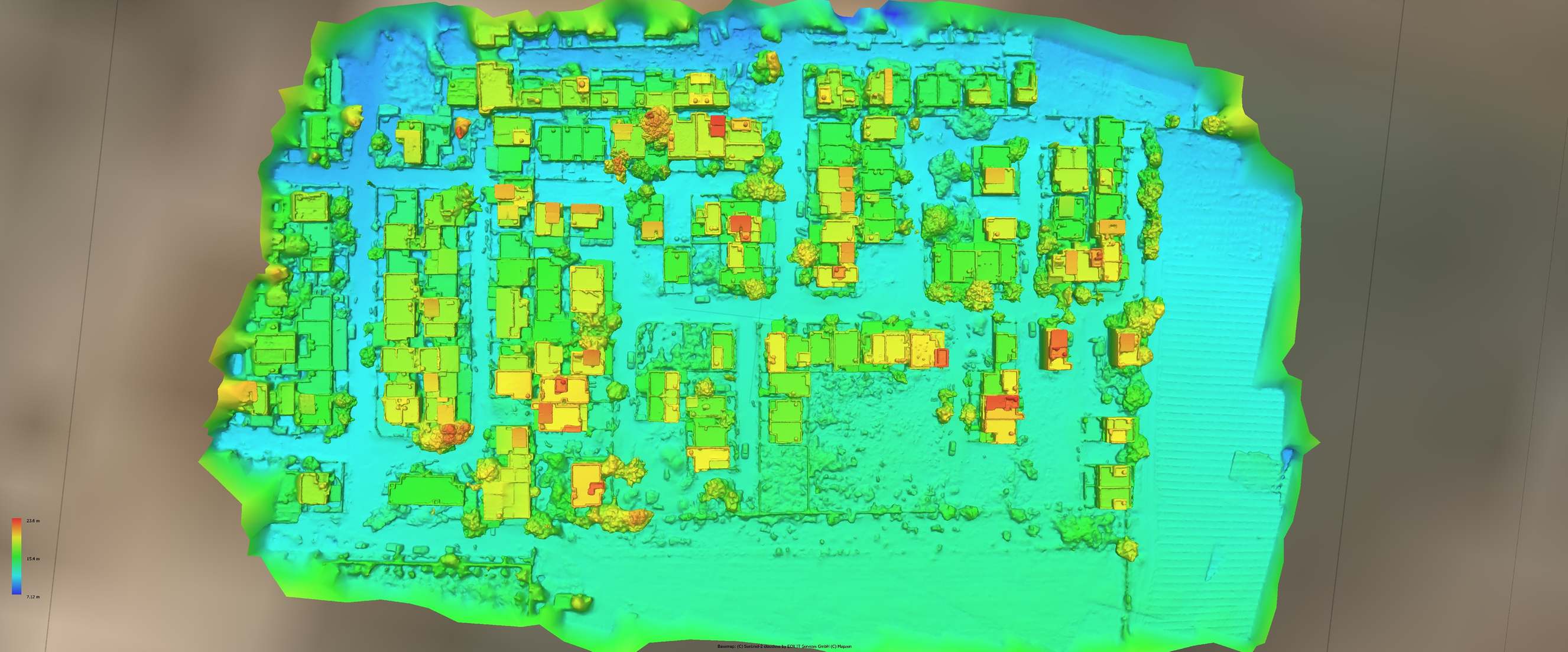 DSM image created from a 3D mesh model