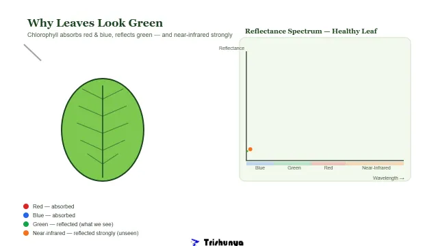 Why Do Leaves Look Green? Reflectance in Remote Sensing