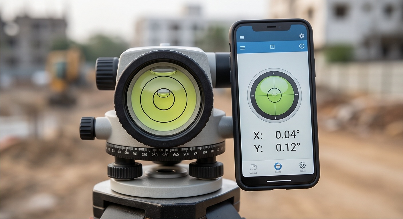 Digital vs Physical Bubble Level Precision Test