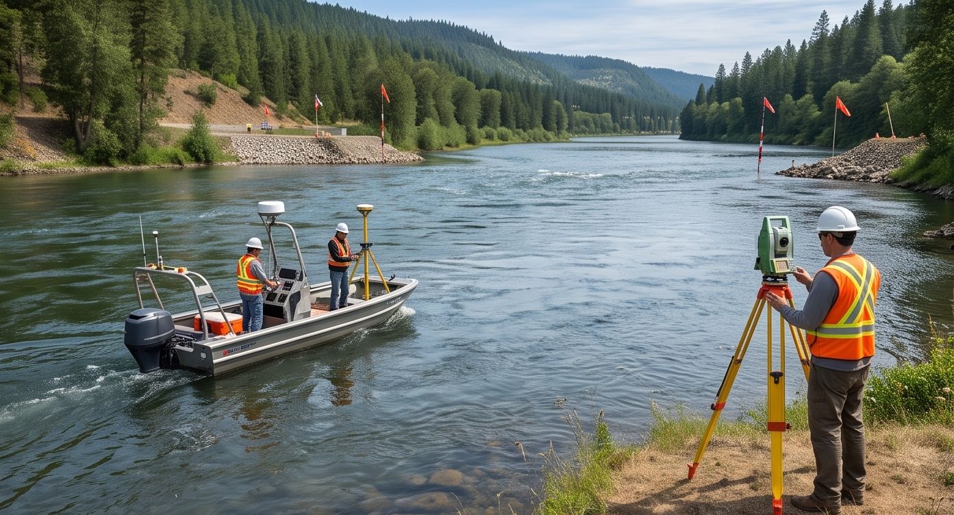 How to Survey a River for a Bridge Construction Project
